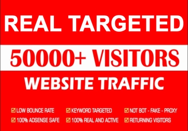 Real Targeted and Organic 50000 Visitors Traffic to Any Types of Website or Link