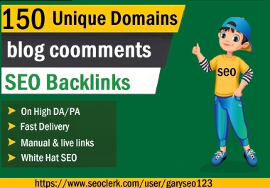 I will manual create 150 blog comments dofollow SEO backlinks