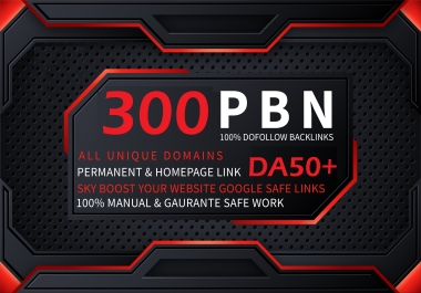 I will do 300 homepage dofollow SEO backlinks on da50 to da55