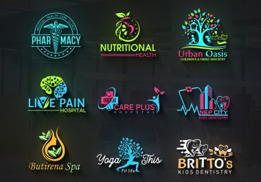 I will do medical,  healthcare,  hospital,  dental,  spa,  yoga,  therapy and fitness logo