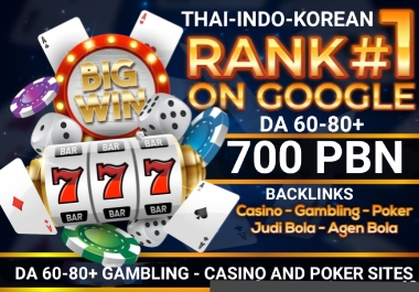 I will create 700 adult niche casino poker related PBN backlinks for Rank Your Porn Site