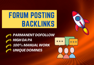 I Will Provide 50 Forum Posting Backlinks