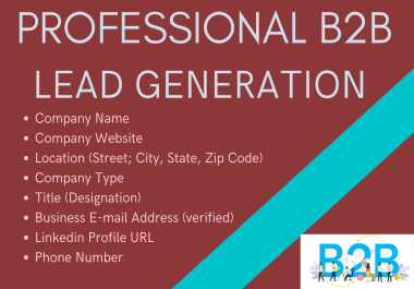 I will do professional b2b lead generation and build prospect email list