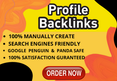 I will Create 100+ DOFOLLOW PR9 - DA 50+ Profile Backlinks manually