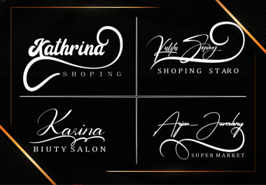 I will do signature style name logo and business logo