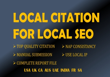 I will do 100 local citations for local SEO