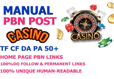 300PBN CASINO/ Poker/Gambling/Judi bola/ With Unique Domian Pbn backlinks