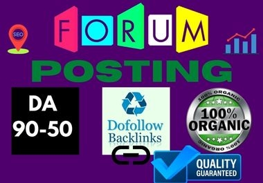 I will do 65 manual forum posting dofollow SEO backlinks