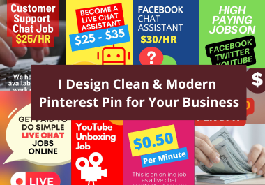 I Design Clean & Modern Pinterest Pin for Your Business