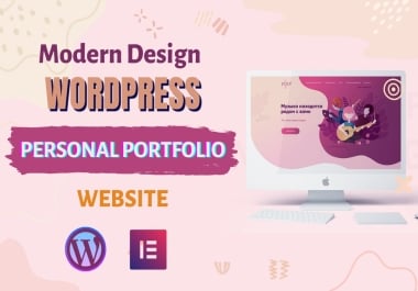 I will create personal portfolio,  business wordpress website design