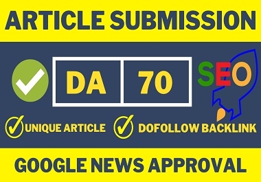 I will do 100 article submission on high authority blogs contextual backlinks