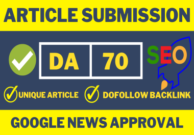 I will do 60 article submission on high authority blogs contextual backlinks