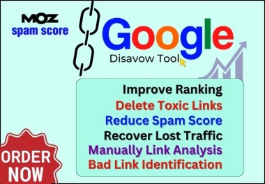I will Remove ALL Spammy Toxic Bad Backlinks & Create Disavow File to Recover Penalty