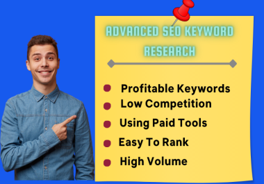 I will do niche relevant,  advanced and SEO keywords research for your websites