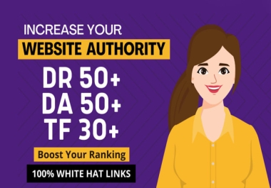I will increase domain rating,  domain authority,  trust flow with dofollow seo backlinks
