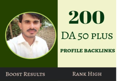 I will build 200 powerful high da50 SEO profile backlinks authority link building