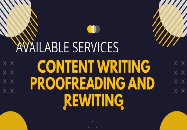 I will write,  proofread,  rewrite English article and documents
