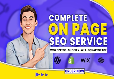 I will do complete wordpress website on page SEO,  yoast,  wix and shopify optimization