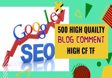 500 Do follow Blog comment Backlinks High CF TF