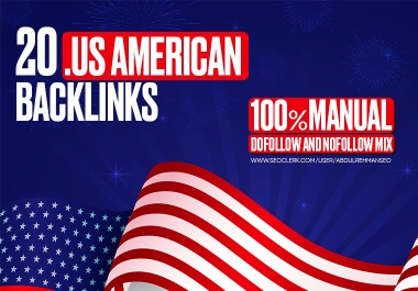 20 Real. US American SEO Backlinks