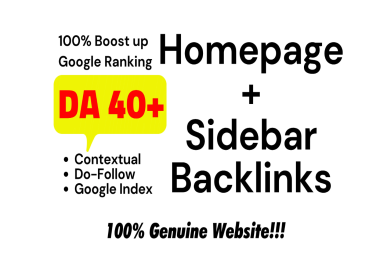 Build 25 High Authority Homepage BlogRoll/SIDEBAR/FOOTER dofollow backlinks
