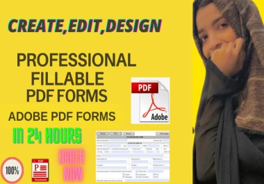 I will design,  edit,  convert and create fillable pdf form and files conversion