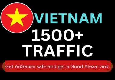 I will do Vietnam Targeted 1500 High-Quality Web Traffic to Your Website or Blog Site.