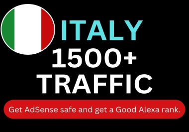 I will do Italy Targeted 1500 High-Quality Web Traffic to Your Website or Blog Site.