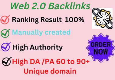 I will provide manually high quality DA DR web 2 0 backlinks