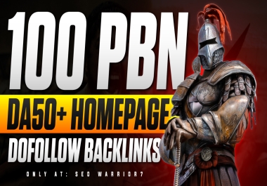 High quality 100 PBNs DA50+ Homepage SEO Backlinks