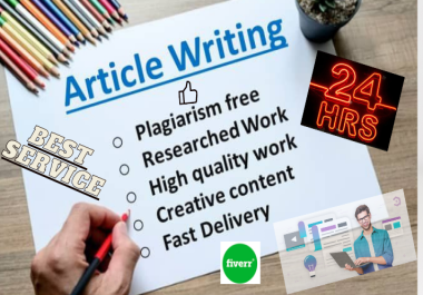 I will write 1000 + seo-optimized words article writing,  content writing