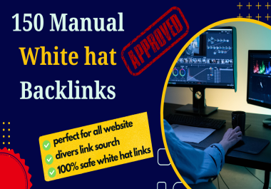 Guaranteed white hat 50 SEO backlinks authority Link Building