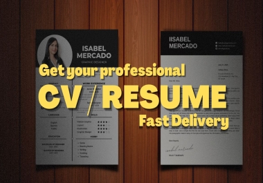 i will be your cv or resume maker