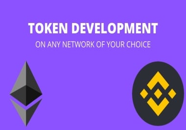 I will create erc20 token,  bep20 token creation smart contract