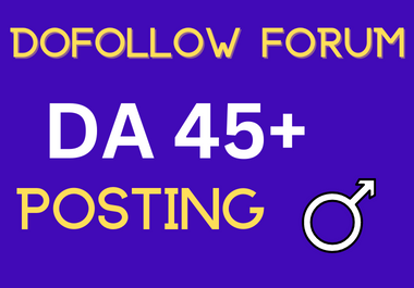 I will provide DA 40+ dofollow 45 unique forum posting dofollow SEO backlinks