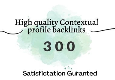 I will create 300 Contextual high authority social profiles for SEO backlinks