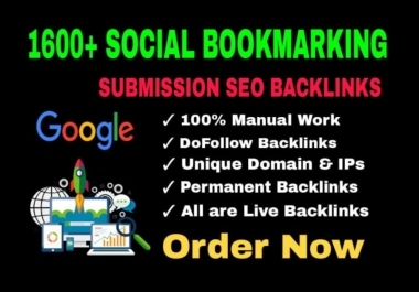 Top 1600 hq social bookmarking SEO backlinks