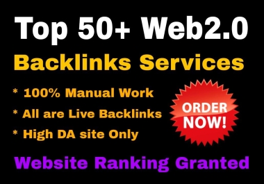 High Authority 50 web 2.0 Quality backlinks