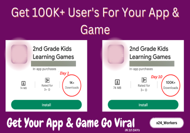 I Will Generate 100K+ Genuine User's For Your App or Game