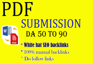 I will do 25 PDF submission on high authority websites visitors