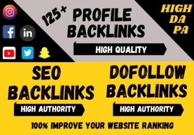 I will create 125 high authority proflie backlinks