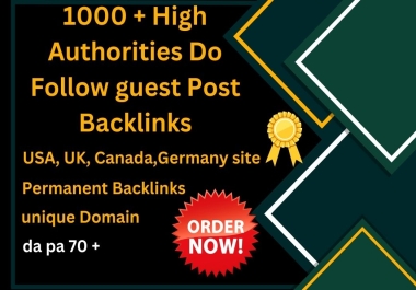I will do high quality do follow SEO guest post backlinks high da authority link building service