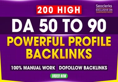 Get 200 Premium Profile Backlinks Service to Improve Website Authority