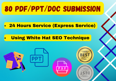 I will manually submit 100 images,  PPTs,  or PDFs to prominent document sharing websites