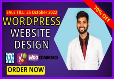 I will design cheapest Wordpress CMS Website with free domain