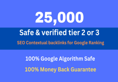 Build tier 2,  3 SEO contextual backlinks for google ranking