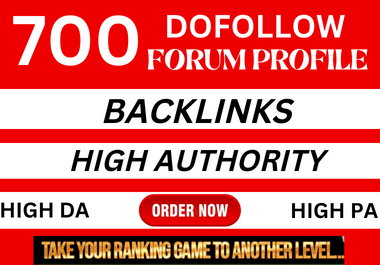 I will create 700 dofollow high da forum profile backlinks