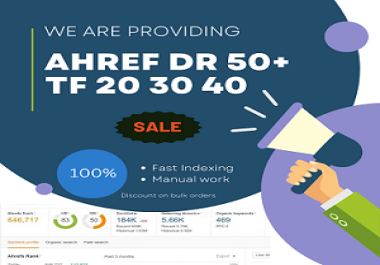 Increase majestic trust flow 30 plus with increase TF and DA