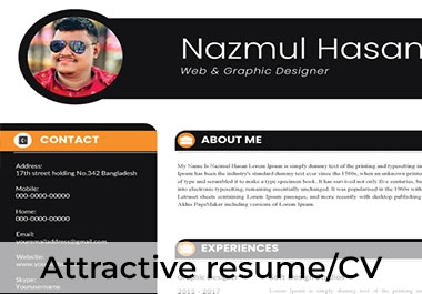 I will do clean attractive resume/CV design