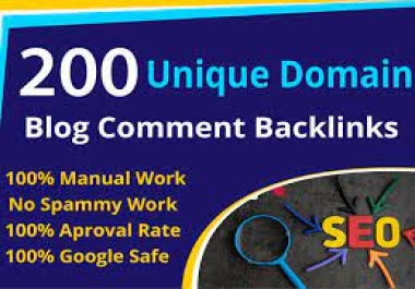 I will build 200 unique domain dofollow blogcomment with high da